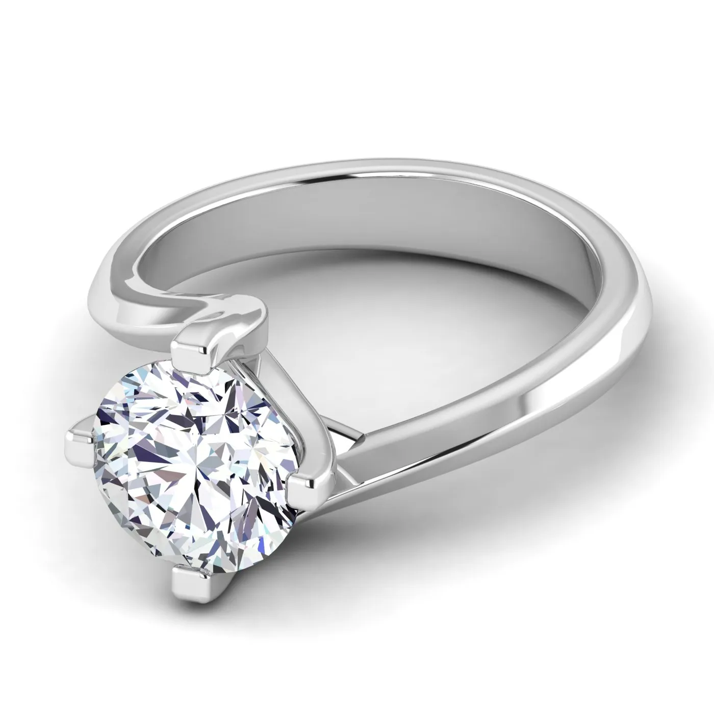 Anello di Fidanzamento Solitario Sole con Diamante Lab Grown Rotondo da 2.21 Ct