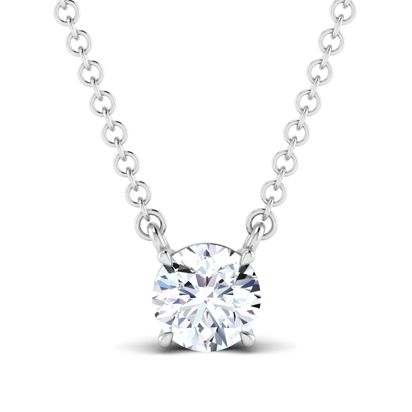 Antilia Pendente Punto Luce con Diamante Lab Grown Taglio Rotondo Certificati IGI 2,10 ct