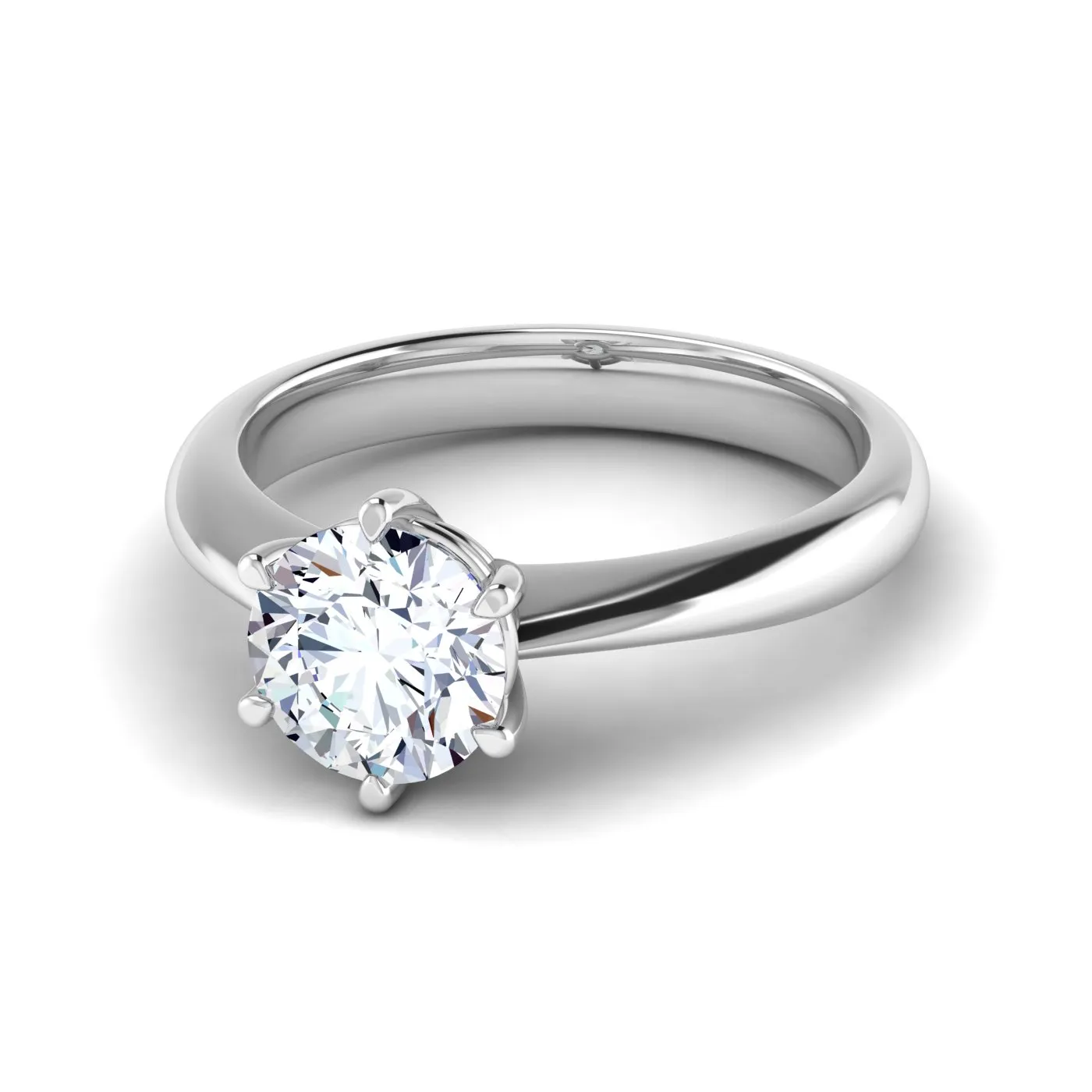 Anello di Fidanzamento Solitario Ankaa con Diamante Lab Grown Rotondo da 1.41