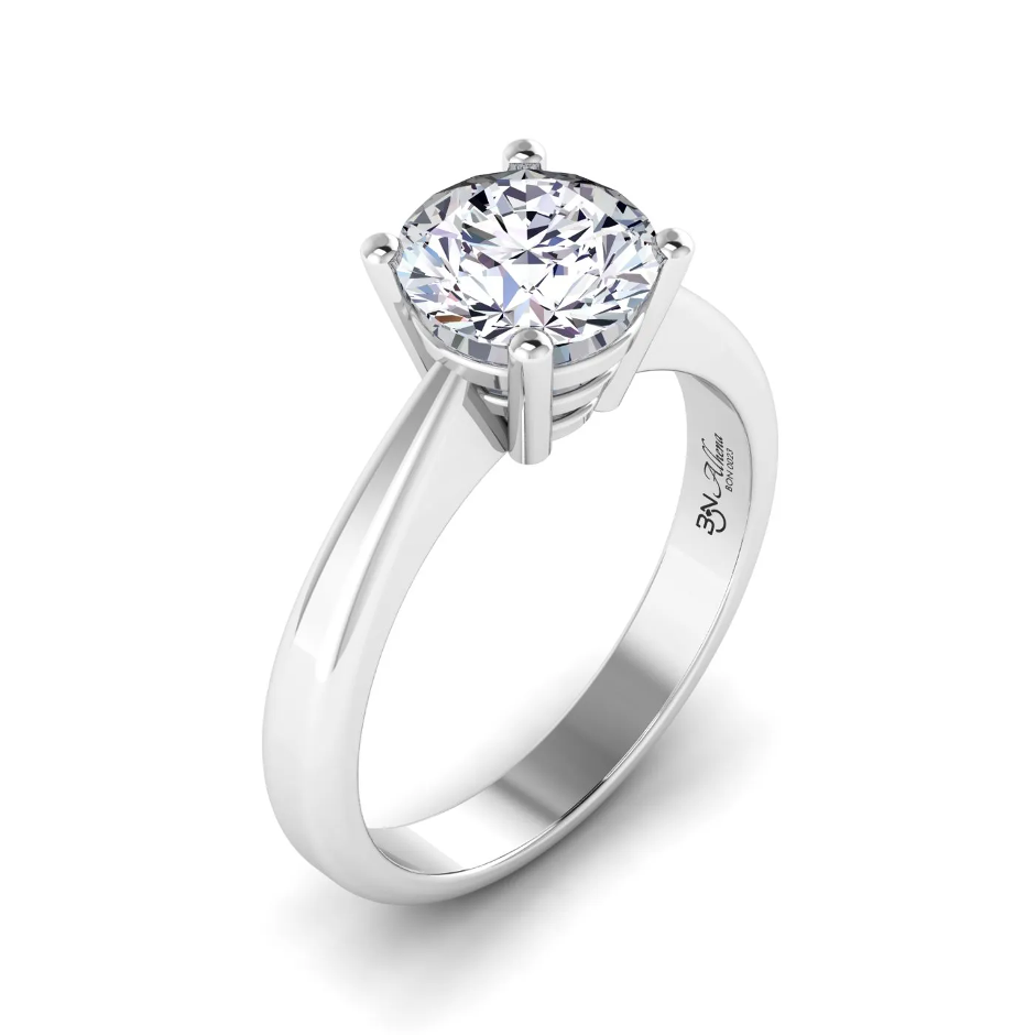 Alhena Solitaire Engagement Ring with Basket Setting