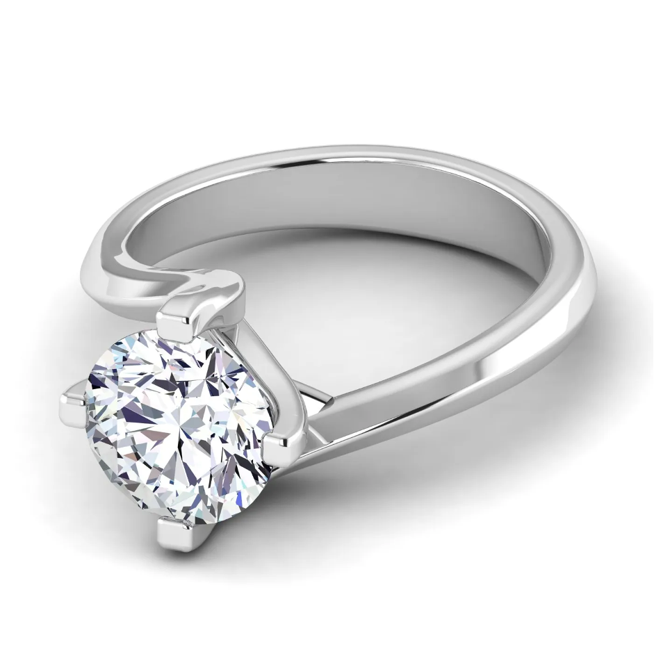 Solitaire Engagement Ring Sun with Lab-Grown Diamond